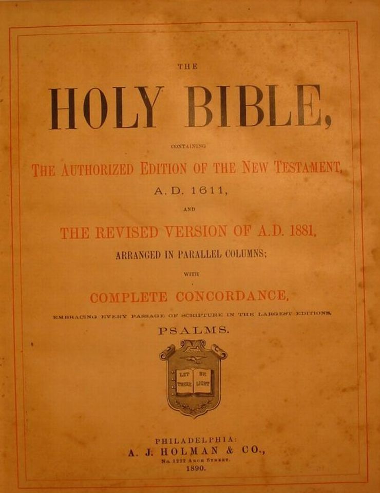 Batte Family Bible - 1890 Title Page