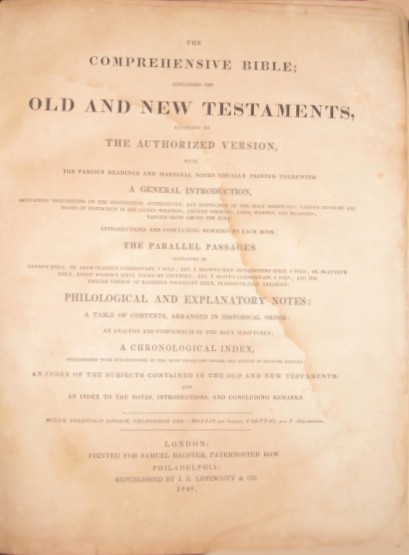 Guerrant Bible Title Page