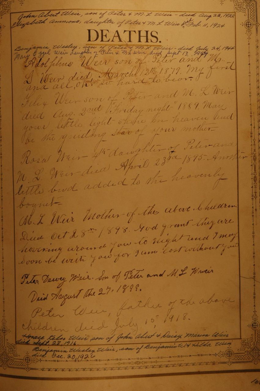 Weir Family Deaths 2